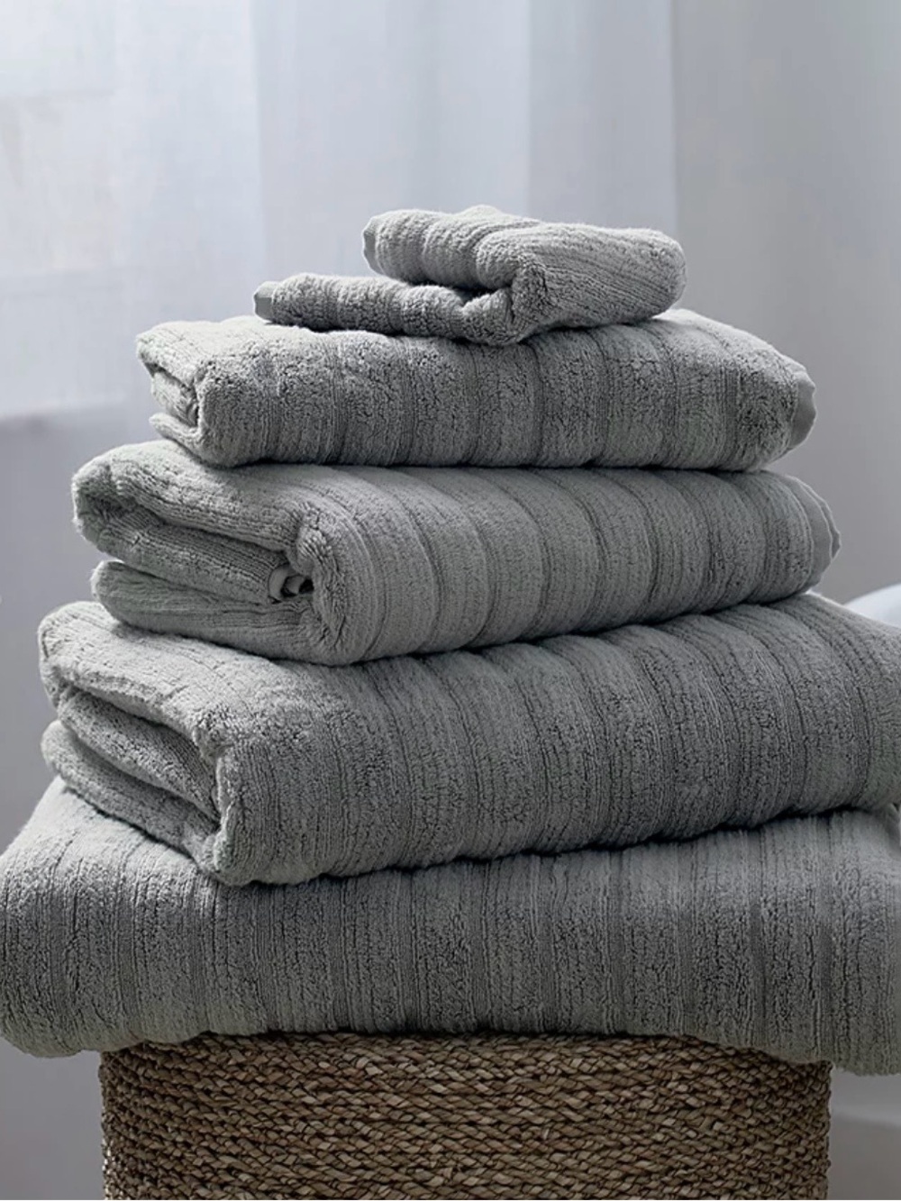 Bath, Hand, and Face Towel Set from The White Company - Neutral Tones
